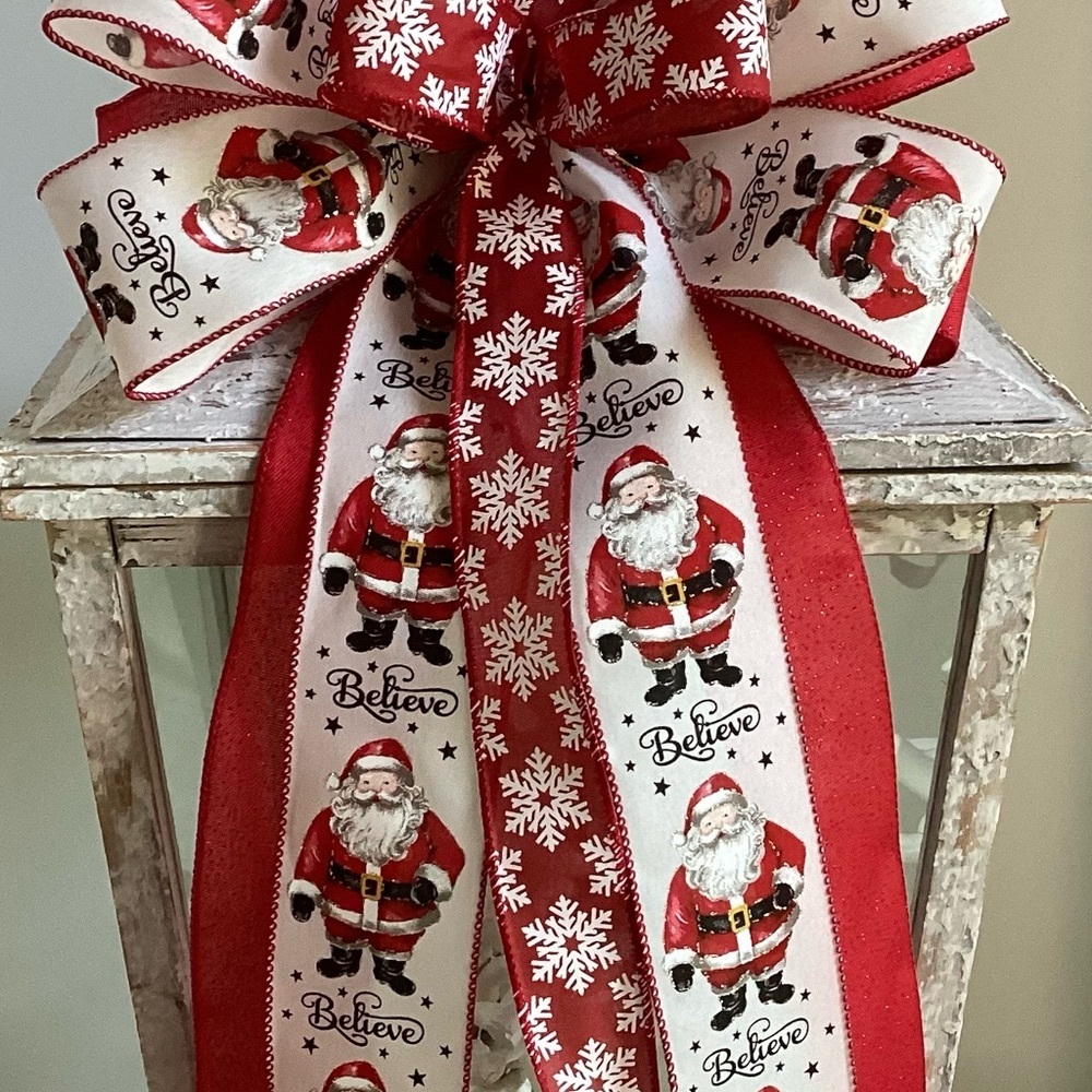 Festive Santa Claus Holiday Ribbon